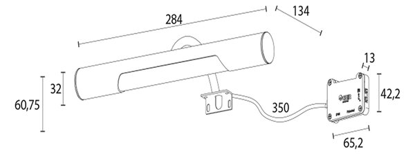 Sapho Sapho, ANDREA LED svietidlo, 5W, 284x32x134mm, bronz, E26717CI