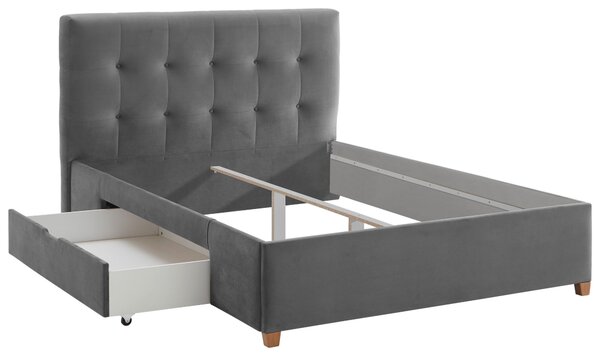 ČALÚNENÁ POSTEĽ, 180/200 cm, sivá Carryhome - Postele