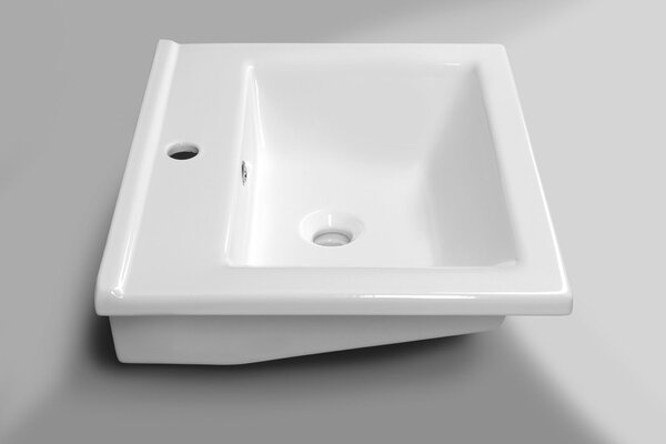 Aqualine Aqualine, ZUNO 55 keramické umývadlo nábytkové 55x45cm, biela, 9055