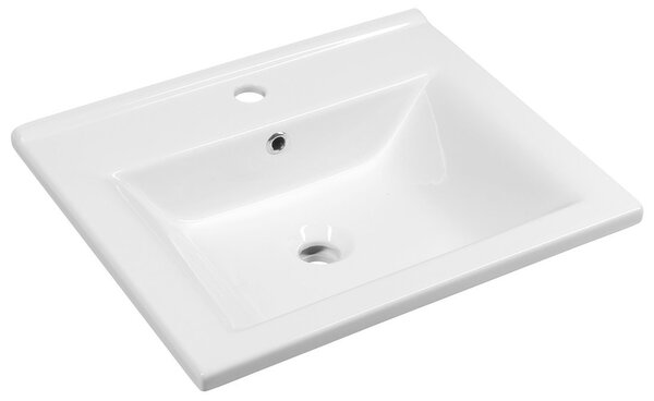 Aqualine, ZUNO 55 keramické umývadlo nábytkové 55x45cm, biela, 9055