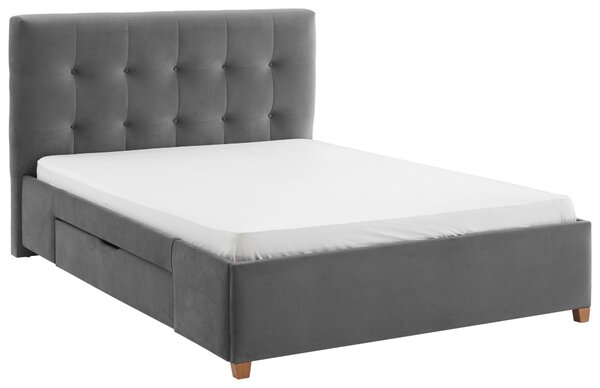ČALÚNENÁ POSTEĽ, 180/200 cm, sivá Carryhome - Postele
