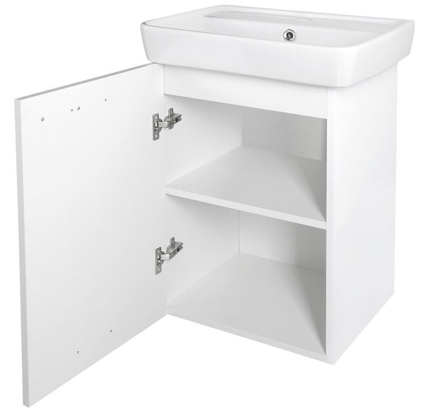 Aqualine Aqualine, ZOJA umývadlová skrinka 41,5x63x37,6 cm, biela, 56372