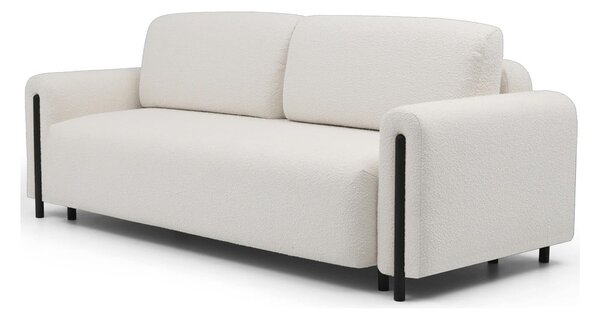Slonovinová rozkladacia/s úložným priestorom pohovka z textílie buklé 244 cm Arcadova – ELTAP