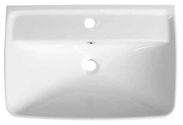 Aqualine Aqualine, DURU keramické umývadlo 60x40cm, biela lesklá, TU0351