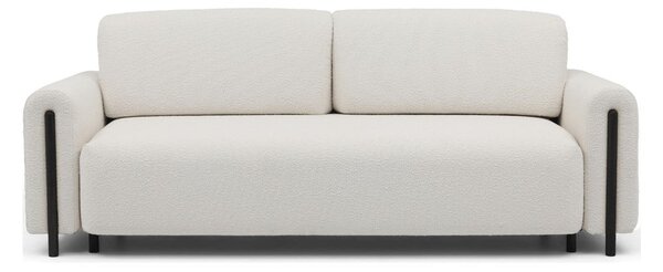 Slonovinová rozkladacia/s úložným priestorom pohovka z textílie buklé 244 cm Arcadova – ELTAP