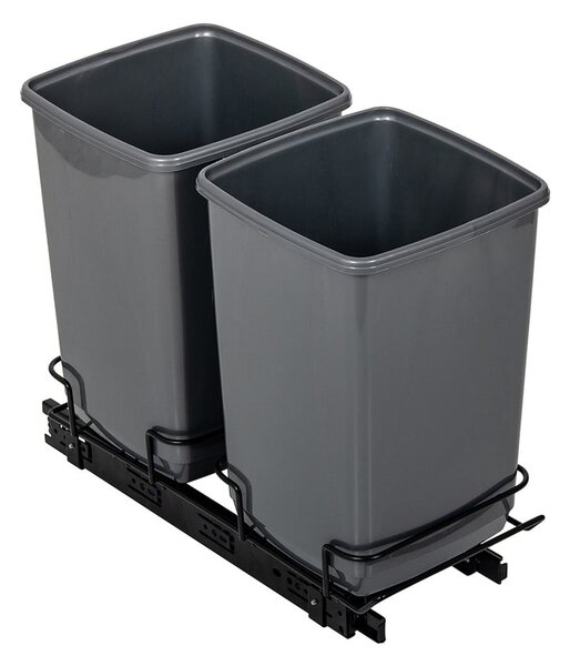 Súprava 2 sivých odpadkových košov Addis In-Cupboard Bin, 10 l