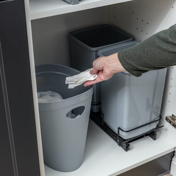 Súprava 2 sivých odpadkových košov Addis In-Cupboard Bin, 10 l