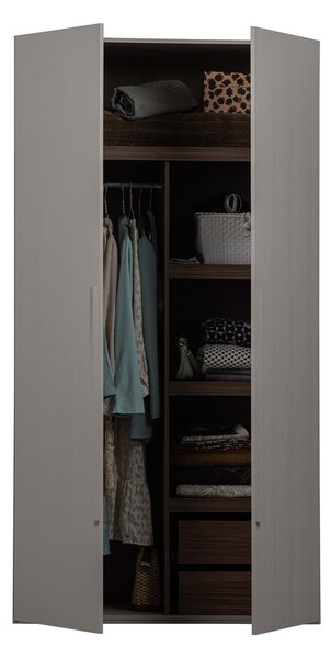 Sivá modulárna skriňa 110x210 cm Rens – WOOOD