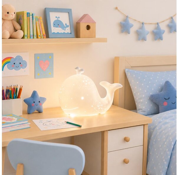 ONLI - Stolná lampa PORCELLANA 1xE14/6W/230V 16,2 cm veľryba