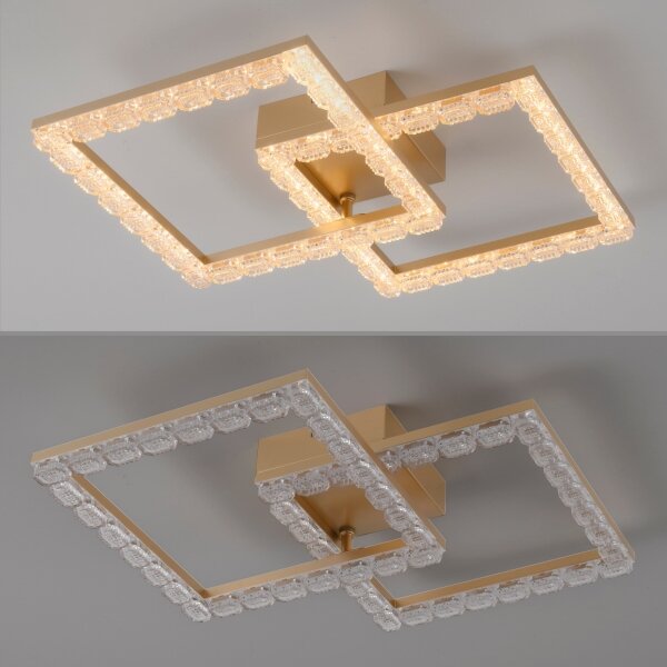 JUST LIGHT. 14732-60 - LED Stropné svietidlo GLITRA LED/17,5W/230V zlaté