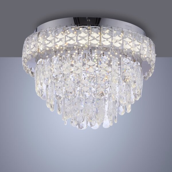 JUST LIGHT. 15092-17 - LED Stropné svietidlo KULUNKA LED/33W/230V lesklý chróm