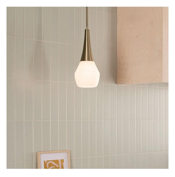 Kichler KL-DEELA-P-CPZ - Luster na tyči DEELA 1xE27/60W/230V pr. 17,8 cm mosadz