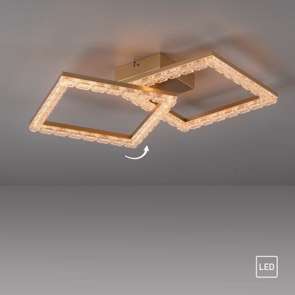 JUST LIGHT. 14732-60 - LED Stropné svietidlo GLITRA LED/17,5W/230V zlaté