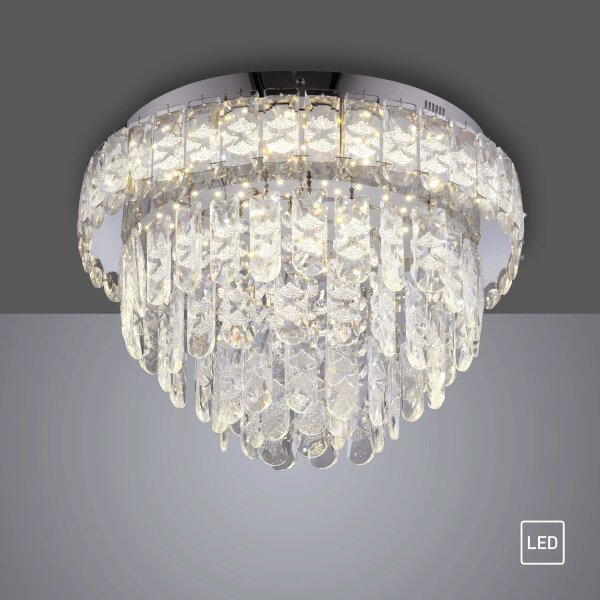 JUST LIGHT. 15092-17 - LED Stropné svietidlo KULUNKA LED/33W/230V lesklý chróm