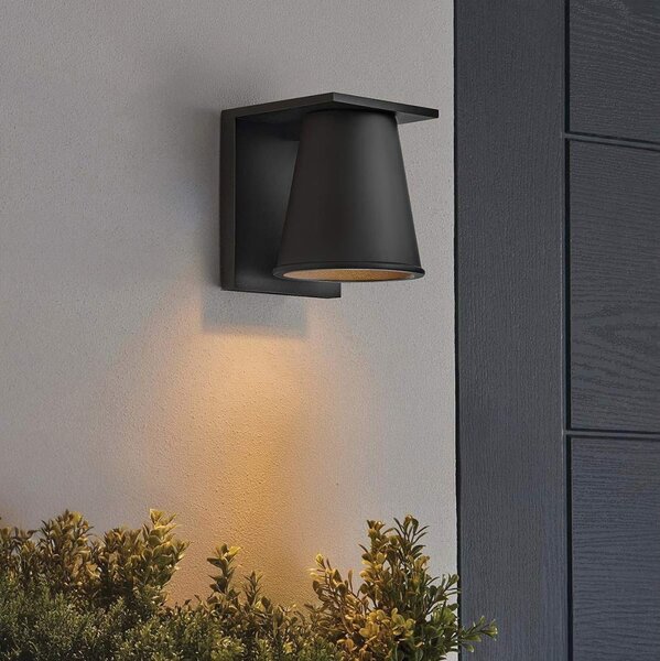 Hinkley HK-HANS-S-BLK -LED Vonkajšie nástenné svietidlo HANS 1xGU10/8W/230V IP44