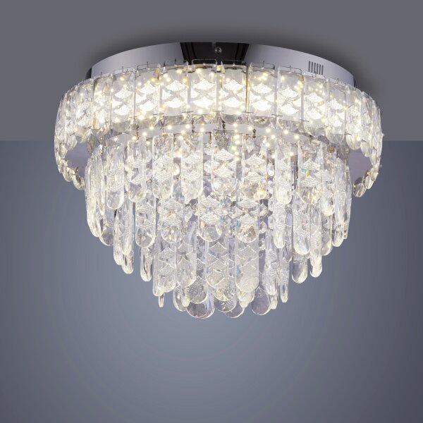 JUST LIGHT. 15092-17 - LED Stropné svietidlo KULUNKA LED/33W/230V lesklý chróm