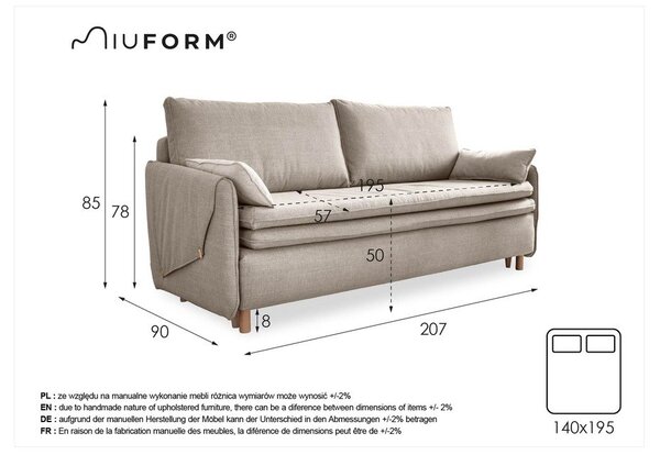 Zelená rozkladacia pohovka 207 cm Simon – Miuform