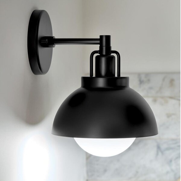 Kichler KL-NIVA-1W-1P-BK - Nástenná lampa NIVA 1xE27/40W/230V čierna