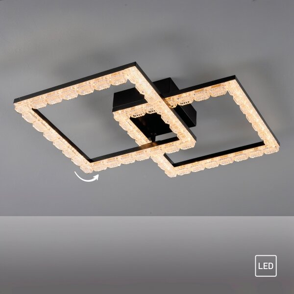 JUST LIGHT. 14732-18 - LED Stropné svietidlo GLITRA LED/17,5W/230V čierna