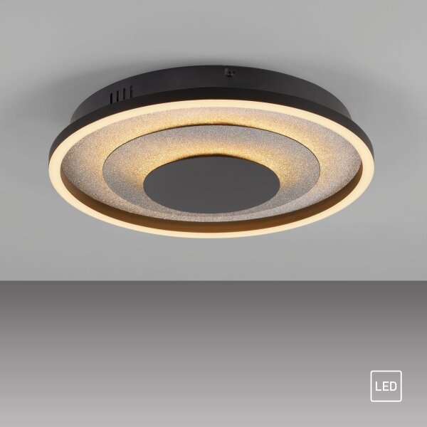 JUST LIGHT. 14409-21 - LED stropné svietidlo GLITTY LED/22W/230V priemer 40 cm čierna