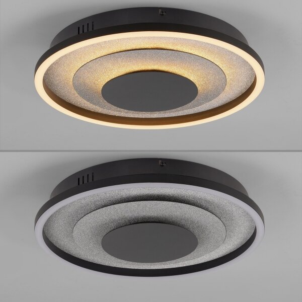JUST LIGHT. 14409-21 - LED stropné svietidlo GLITTY LED/22W/230V priemer 40 cm čierna