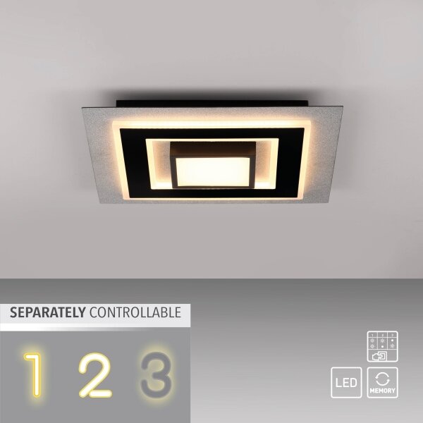 JUST LIGHT. 14439-21 - LED Stropné svietidlo CICHIO LED/18,5W/230V + LED/9W čierna