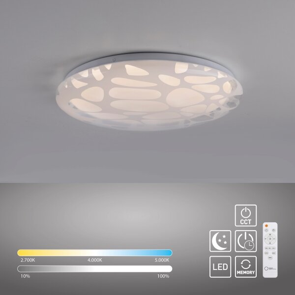JUST LIGHT. 14009-16 - stmievateľné LED stropné svietidlo ART PLAFO LED/20W/230V biele + diaľkový ovládač
