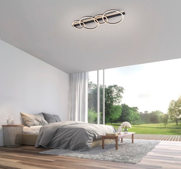 JUST LIGHT. 14426-21 - LED stropné svietidlo CICHIO LED/37W/230V + LED/9,5W čierna