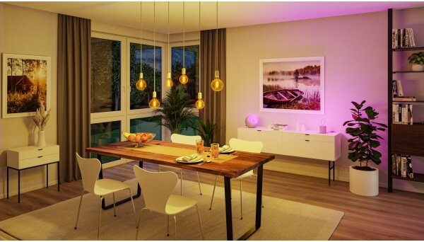 LED RGBW Stmievateľná žiarovka FILAMENT E27/6,3W/230V 2200-6500K - Paulmann 29156