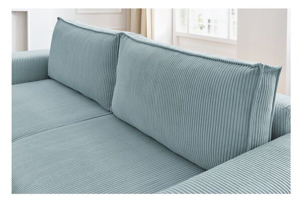 Menčestrová rozkladacia/s úložným priestorom pohovka v mentolovej farbe 245 cm Nihad – Bobochic Paris