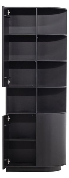 Čierna modulárna knižnica z borovicového dreva 78x210 cm Finca – WOOOD