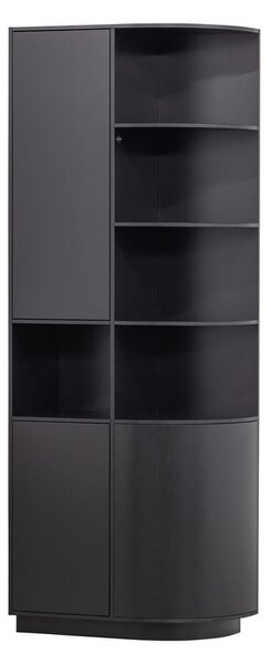 Čierna modulárna knižnica z borovicového dreva 78x210 cm Finca – WOOOD