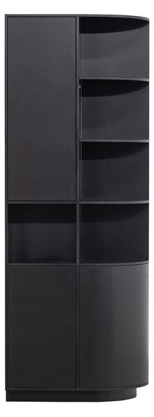 Čierna modulárna knižnica z borovicového dreva 78x210 cm Finca – WOOOD