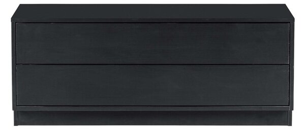 Čierny modulárny TV stolík z borovicového dreva 100x40 cm Finca – WOOOD