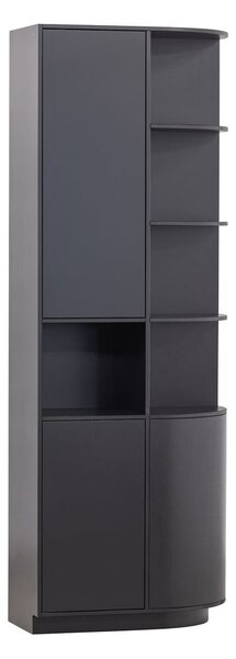 Čierna modulárna knižnica z borovicového dreva 78x210 cm Finca – WOOOD