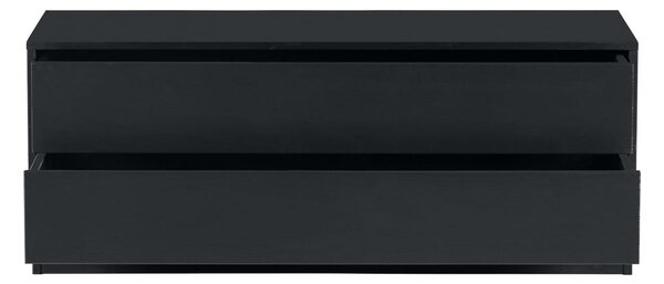 Čierny modulárny TV stolík z borovicového dreva 100x40 cm Finca – WOOOD