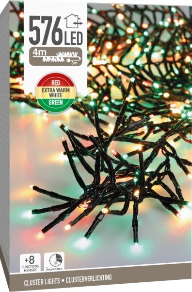 LED vonkajší vianočný reťazec 576xLED/230V/8 funkcií 7,2 m IP44 viacfarebný