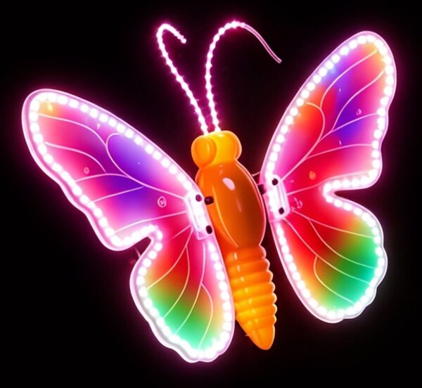 Aigostar - LED vonkajšia dekorácia 162xLED 42 cm IP44 motýľ/viacfarebná