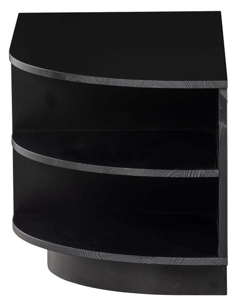 Čierny modulárny TV stolík z borovicového dreva 78x40 cm Finca – WOOOD