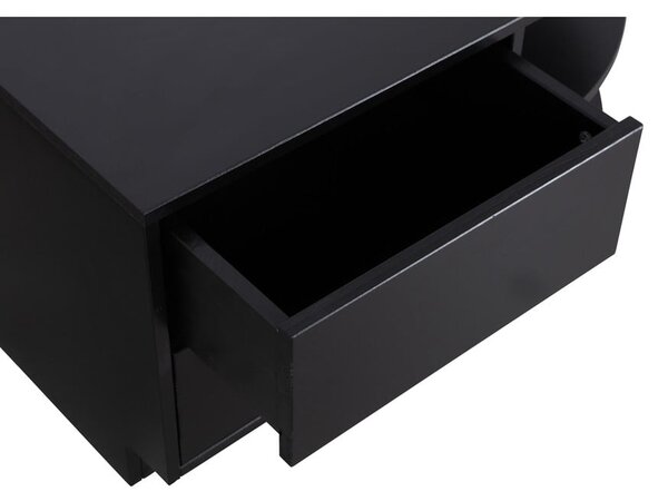 Čierny modulárny TV stolík z borovicového dreva 78x40 cm Finca – WOOOD