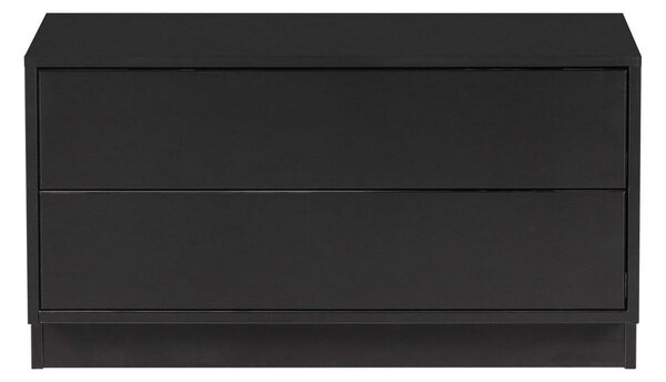 Čierny modulárny TV stolík z borovicového dreva 75x40 cm Finca – WOOOD