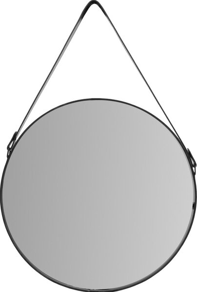Dekorstudio Okrúhle Retro zrkadlo na koženom páse 65cm