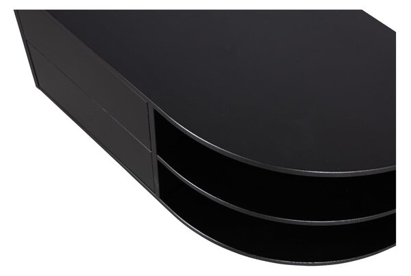Čierny modulárny TV stolík z borovicového dreva 78x40 cm Finca – WOOOD