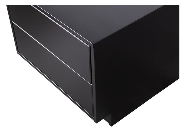 Čierny modulárny TV stolík z borovicového dreva 50x40 cm Finca – WOOOD