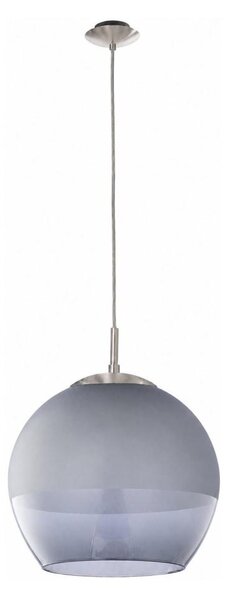 BRILAGI - LED závesný luster na lanku RETRO GLASS 1xE27/60W/230V matný chróm/dýmová sivá