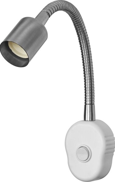 Osram - Flexibilné nástenné svietidlo PLUG TUBE FLEX 1xGU10/5W/230V matný chróm/biela