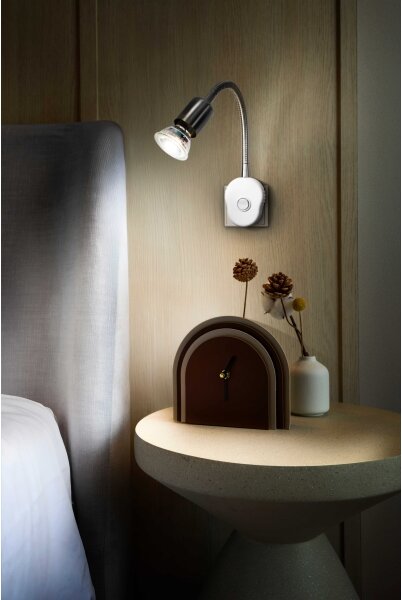 Osram - Flexibilné nástenné svietidlo PLUG TUBE FLEX 1xGU10/5W/230V matný chróm/biela