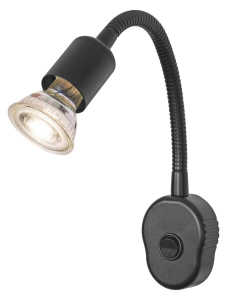 Osram - Flexibilné nástenné svietidlo PLUG TUBE FLEX 1xGU10/5W/230V čierne