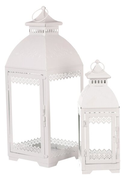 Set dvoch lampášov biely JL343 (2 ks)