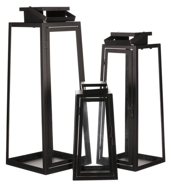 Set troch lampášov čierny LUC302 (3 ks)
